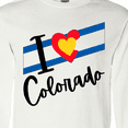 thumbnail image 4 of Inktastic I Love Colorado with Heart Flag Long Sleeve T-Shirt, 4 of 5