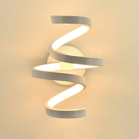 

EKOUSN Room Decor Modern Spiral Wall Lamp LED 18W Living Room Bedside Lamp Dedroom Home Decor