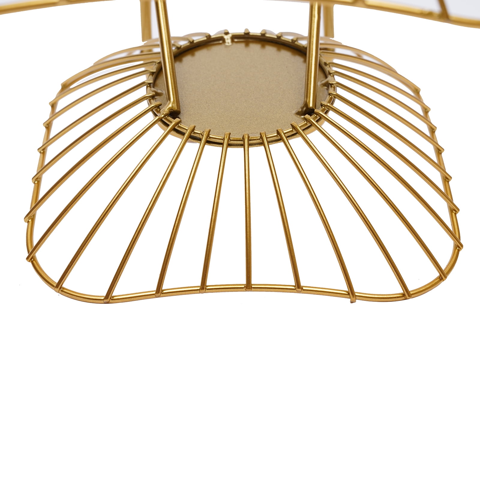 Dwellnix Fruit Basket, Metal Fruit Dish with 3 Tier Design, Black/Gold Color, Space-Saving for Kitchen, Elegant Stand for Fruits and Drying Rack with Wheels
