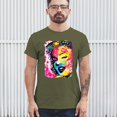 thumbnail image 3 of Tee Hunt Dean Russo Colorful Marilyn T-Shirt Neon Hot Symbol Starlet Men's Tee, Military Green, XX-Large, 3 of 5