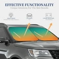 thumbnail image 4 of Balery 2 Piece Orange To Teal Gradient1 Car Windshield Sun Shade|Foldable Front Windshield Shade for Car Front Window for Most Sedans SUV Truck-Small, 4 of 7