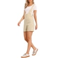 thumbnail image 4 of INSPIRE CHIC Casual Rompers for Women Summer Sleeveless Overalls Spaghetti Strap Lightweight Button Up Shorts Jumpsuit XS Khaki, 4 of 6