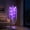 Purple, variant on LED Light-Up White Gauze Hanging Ghost Ornament, 47in Polyester Ghost Decor for Indoor Outdoor Yard, Garden Spooky Halloween Holiday Decorations
