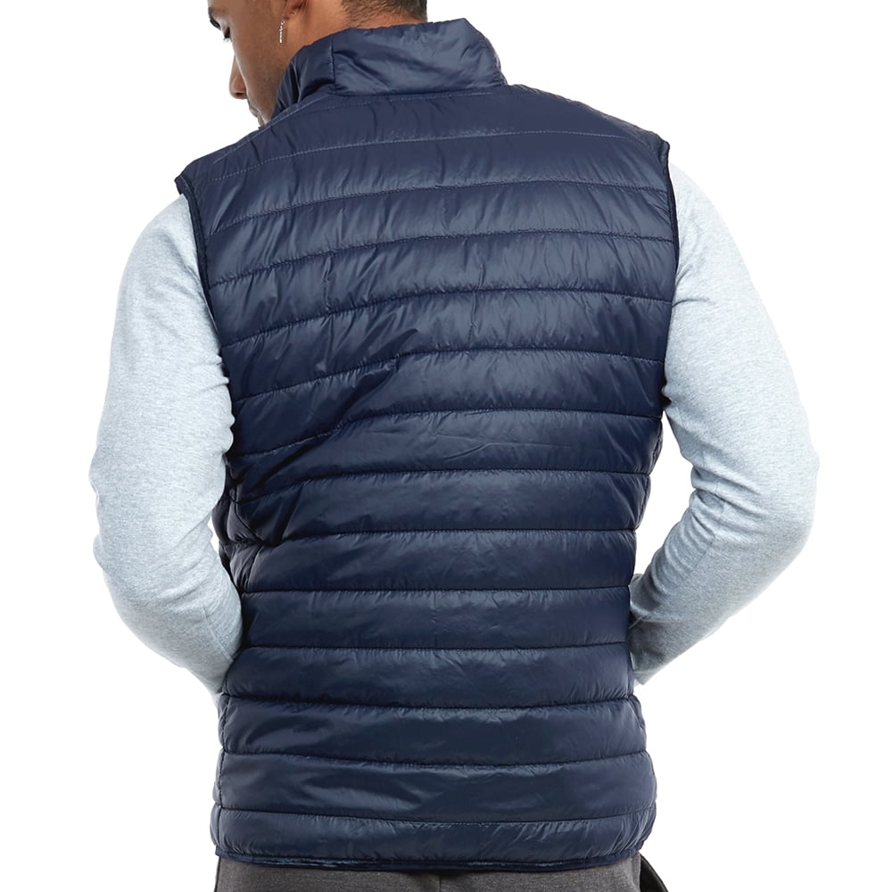 Men's Vest Lightweight Water-Resistant Bubble Puffer Zipper Winter