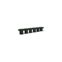 Meridian Furniture Pavilion Green Boucle Fabric Bench