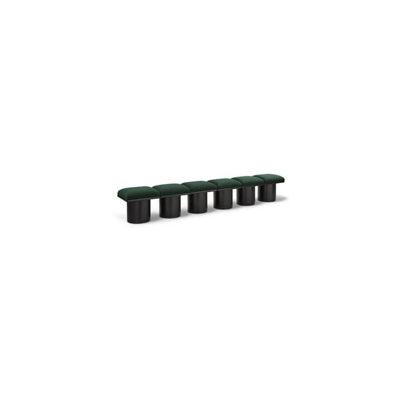 Meridian Furniture Pavilion Green Boucle Fabric Bench