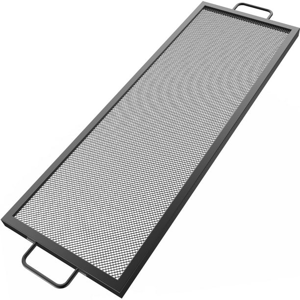 Vevor Rectangle Fire Pit Grate 44 X 15, Stainless Steel Fire Pit Grate