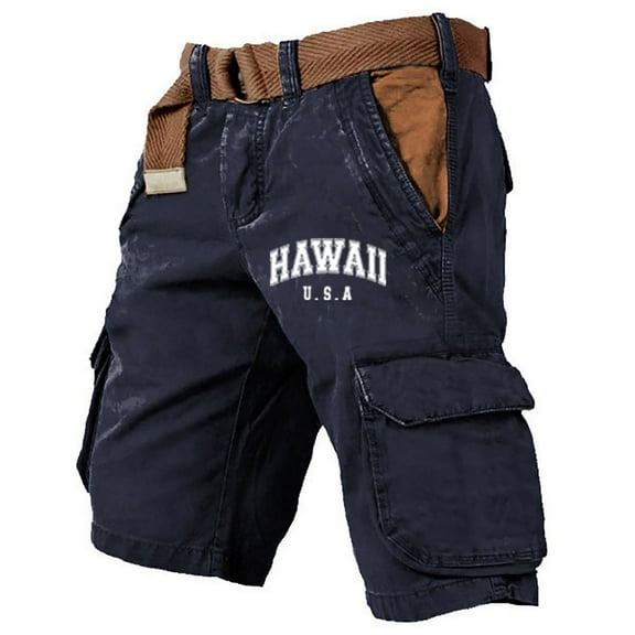 Men's Loose Fit Cargo Shorts With Pockets Outdoor Cargo Shorts No Belt