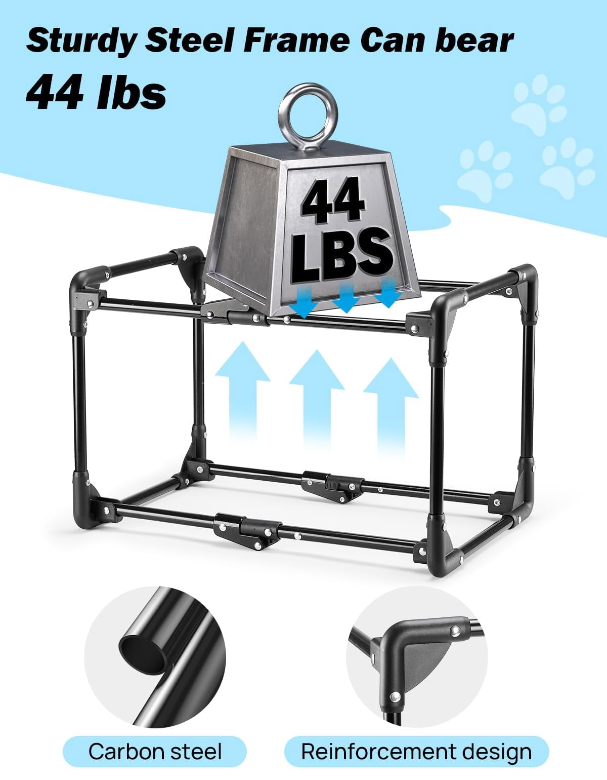Collapsible Dog Crate  20 Inch Portable Pet For Car Travel Foldable Puppy/small 18 Lbs Soft Cat Carrier Fit Indoor & Outdoor/car Back Seat/trunk (blue)