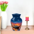 thumbnail image 7 of JAGASY Yacht Memorial Urn for Ashes Adult Male, Blue Small Urns for Ashes Keepsake, City Lights Decorative Urns for Sister, Sea Water Handmade Cremation Urn for Brother, (3 Inch), 7 of 7