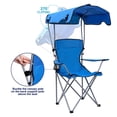 thumbnail image 5 of REDCAMP 2 Pack Portable Camping Chair with Canopy Heavy Duty Outdoor Folding Chair with Shade 600D Oxford for Beach Fishing Lawn Picnic Blue, 5 of 8