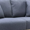 thumbnail image 2 of Mico 57 Inch Modern Loveseat, USB Ports and Side Pocket, Dark Gray Fabric- Saltoro Sherpi, 2 of 5