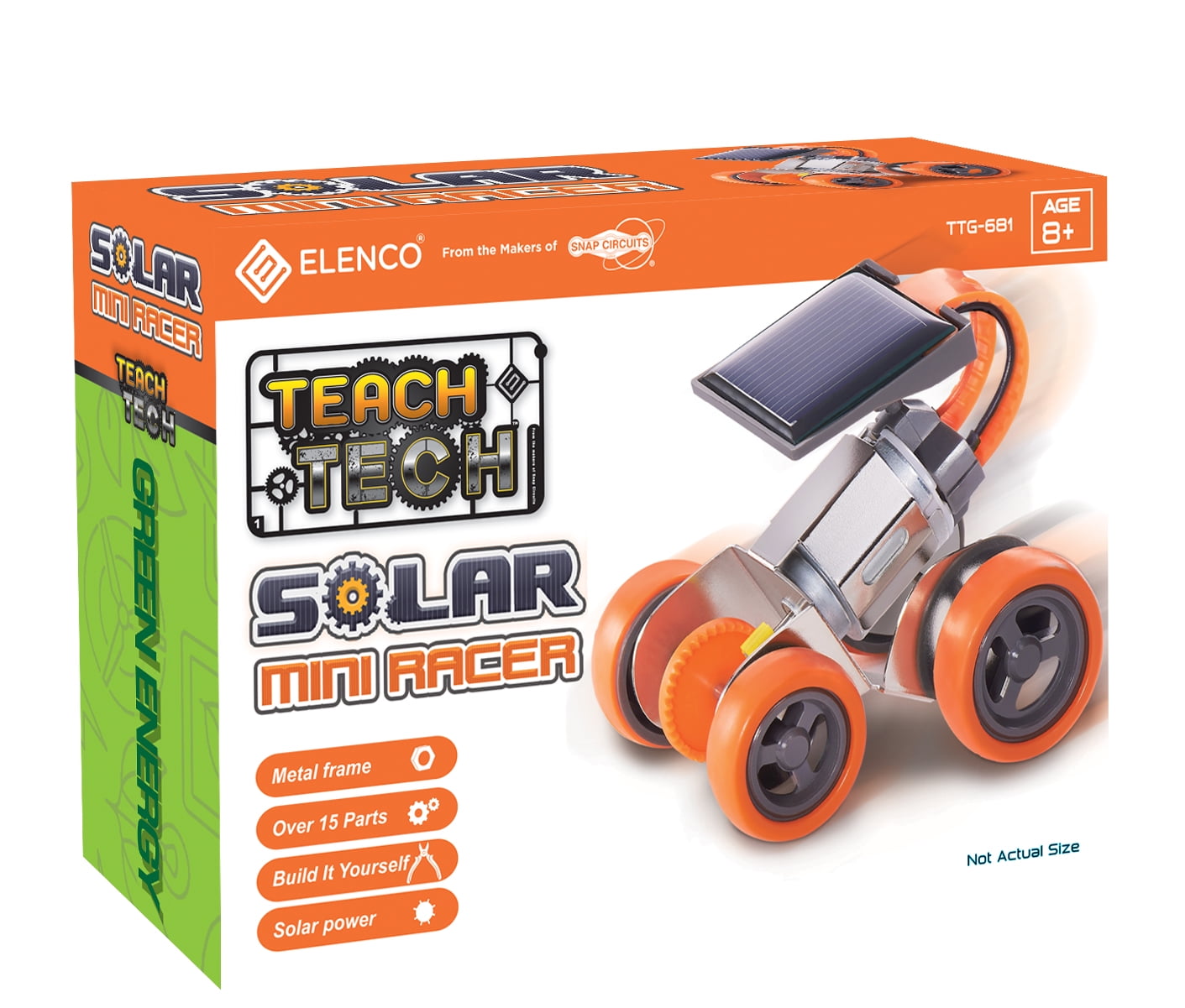6-in-1 Solar Powered Robot, Elenco Teach Tech Solar Fun 6" 