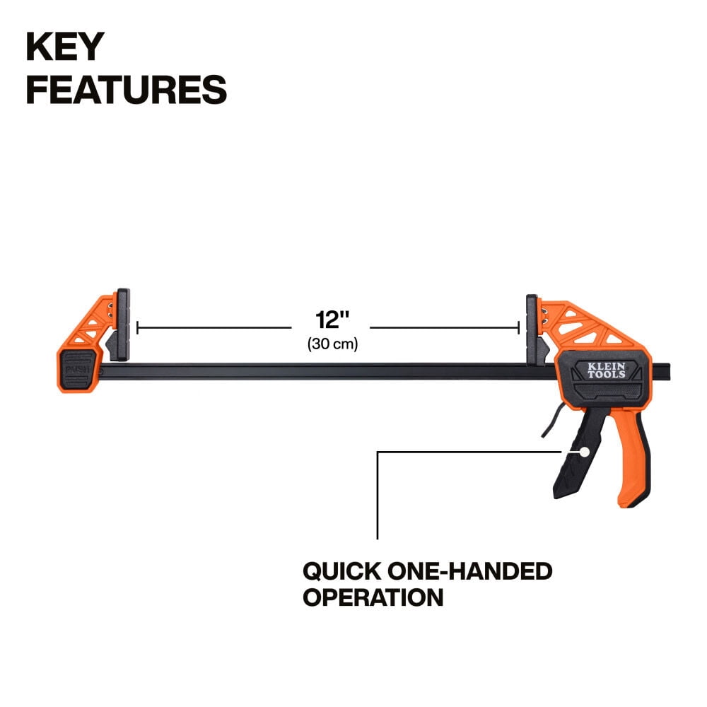Klein Tools Speed-Klamp 12-Inch, 150-Pound, 2-Pack