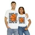 thumbnail image 4 of Vintage Game Day Basketball T-Shirt Retro Women's Unisex Graphic Tee White 4XL, 4 of 5
