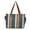 Blue, variant on Canvas Striped Handbag | Large Capacity Tote Shoulder Bag | Fashionable Durable Canvas Purse | Versatile Blue Black White | 36x30x11cm | Lightweight Stylish Everyday Accessory