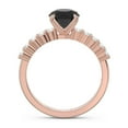 thumbnail image 4 of 2.25 Ct Round Shape Natural Diamond & Black Onyx Gemstone Stunning Anniversary Ring for Women Solid 14K Rose Gold Size 6.5 by Diamond-Capitals, 4 of 7