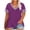 Silver1, variant on Jalioing Fashion Plus Size Shirts for Women Sparkly Short Sleeve V Neck Tee Shirt Summer Casual Loose Color Block Tops