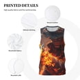 thumbnail image 3 of Honeii Western Fire Cowboy print basktball shirt for men and women, Unisex basketball jersey for Theme party-Small, 3 of 6