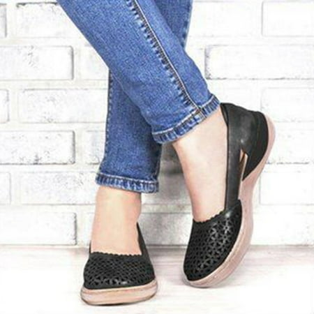 

Women s Loafer Sandals Summer Hollow Breathable Wedge Sandals for Women