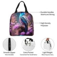 thumbnail image 3 of Yiaed Beautiful Flower Blue Bird Print Insulated Lunch Bag Reusable Cute Tote Lunch Box, Leakproof Cooler Lunch Bags for Work Office Travel School Picnic, 3 of 5