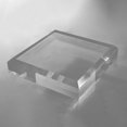 thumbnail image 1 of CiaoHER 2in Thickness Beveled Solid Acrylic Display Block Clear Polished Pedestal Stand Riser Solid Base (10x10), 1 of 4