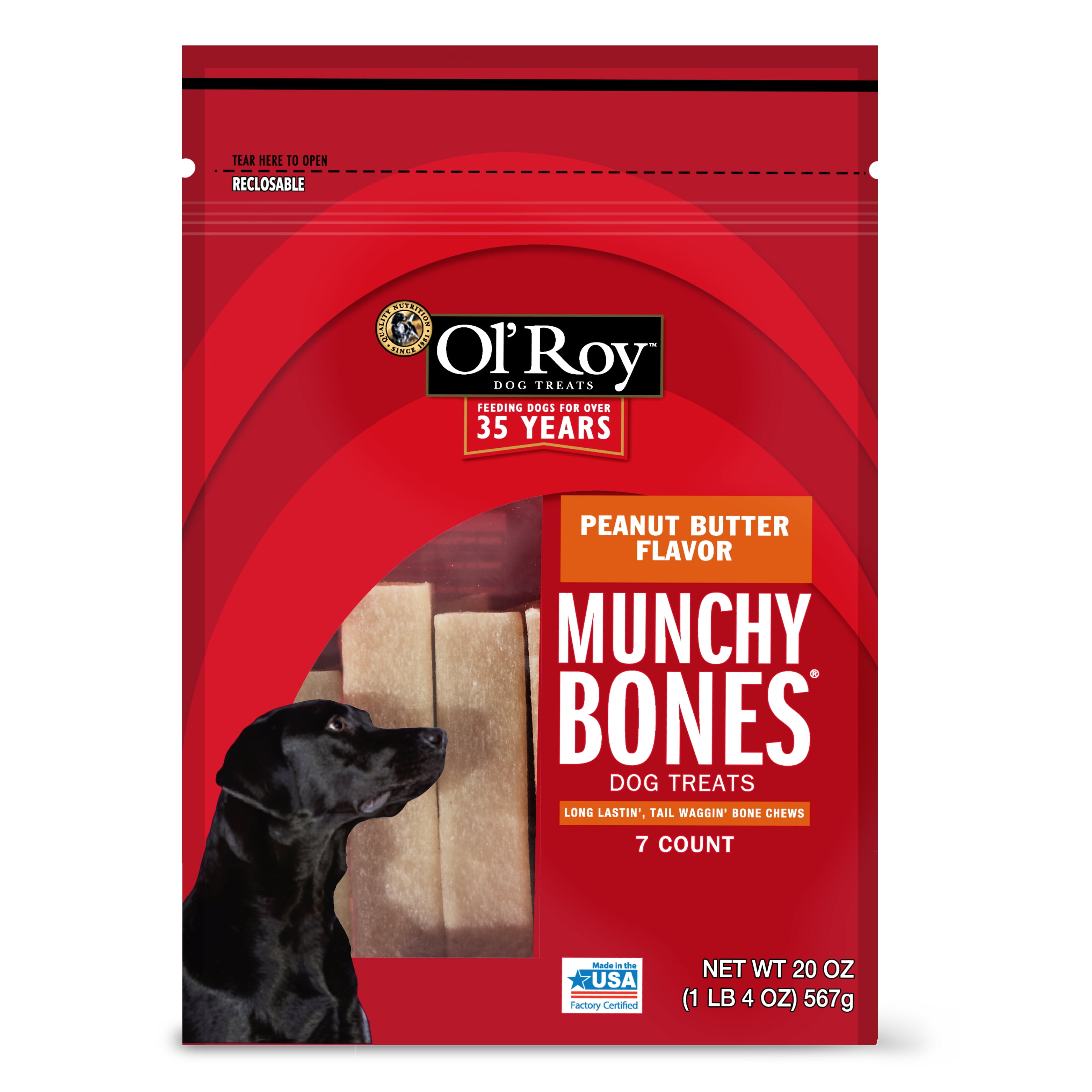 Ol' Roy Munchy Bones Dog Treats, Peanut 