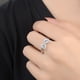 thumbnail image 3 of Mujeres Moda Anillo Abierto Anillos Ajustable Bow Knot Cubic Zirconia Anillos de Promesa para Ella, 3 of 5