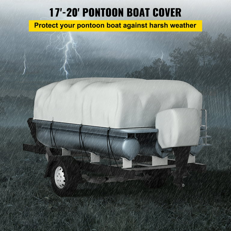 VEVOR Pontoon Boat Cover, Fit for 17'-20' Boat, Heavy Duty 600D Marine