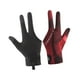 thumbnail image 2 of Guantes de billar de 3 dedos, antideslizantes, para jugar, practicar y entrenar Negro Rojo, 2 of 8