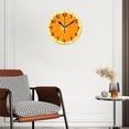 thumbnail image 2 of 10 Inch Wall Clock Battery Operated Square Clock for Office, Kitchen, Outdoor, Living Room, Orange With White Pith Surrounding The Flesh, 2 of 7