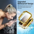 thumbnail image 3 of XiHAMA Waterproof Case Compatible with Apple Watch SE (2nd Gen) Series 6 5 4 Screen Protector, Tempered Glass Hard PC Bumper Face Cover, 3 of 7