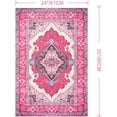 thumbnail image 7 of Wondo 2x3 Feet Indoor/Outdoor Door Mat - Machine Washable Non-Slip Low Pile Rug, Vintage Hot Pink Entrance Carpet for Entryway Porch Bathroom Kitchen Bedroom Laundry, 7 of 7