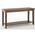 thumbnail image 1 of Davenport Slate inlay Sofa Table with brown cherry wood, 1 of 5