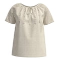 thumbnail image 1 of GEORGE G BLUSA CR CON EYLET EN MANGA CREMA, 1 of 4