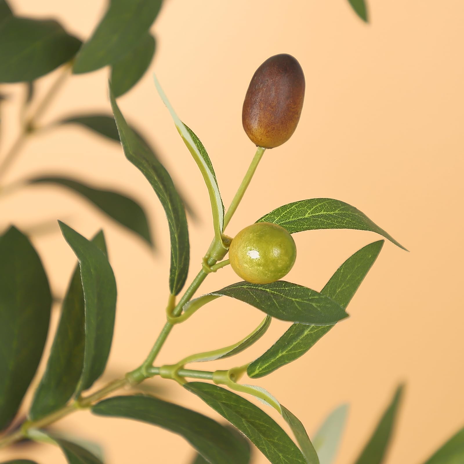 Ataucjin 6/7FT Artificial Olive Trees Tall Faux Olive Tree Plants Fake Olive Silk Tree With Realistic Trunk Leaves Fruits Fake Potted Tree For Home Office Decor
