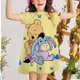 thumbnail image 1 of Vestido de manga corta con estampado de oso Winnie para niña de 2 a 12 años, vestido de princesa de verano para niños, vestido de baile de fiesta para niños 20227T Gao Jinjia LED, 1 of 2