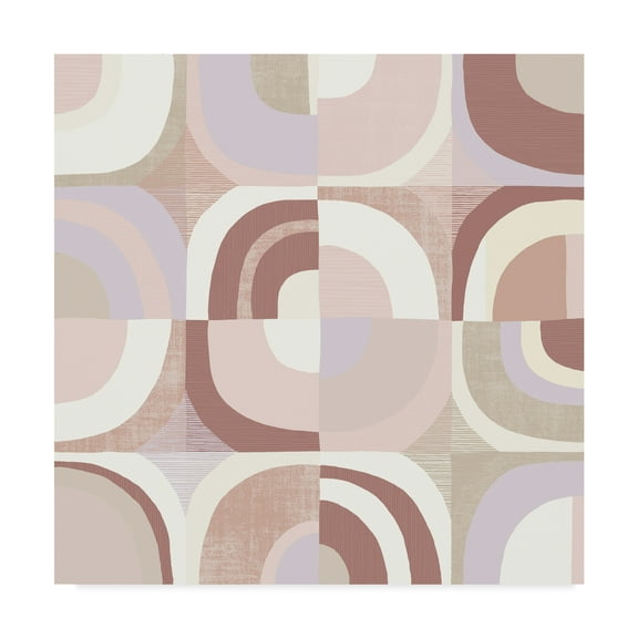 Trademark Fine Art 'Circle Quartet Blush' Canvas Art by Wild Apple Portfolio