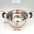 thumbnail image 4 of Sunwealth stainless steel 4.44 quart induction Soup pot with glass lid 21.5x12cm, 4 of 5