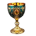 thumbnail image 2 of Fiocias Vintage Chalice Medieval Goblet 30ml Wedding Reusable Novelty Multipurpose Small blue, 2 of 9