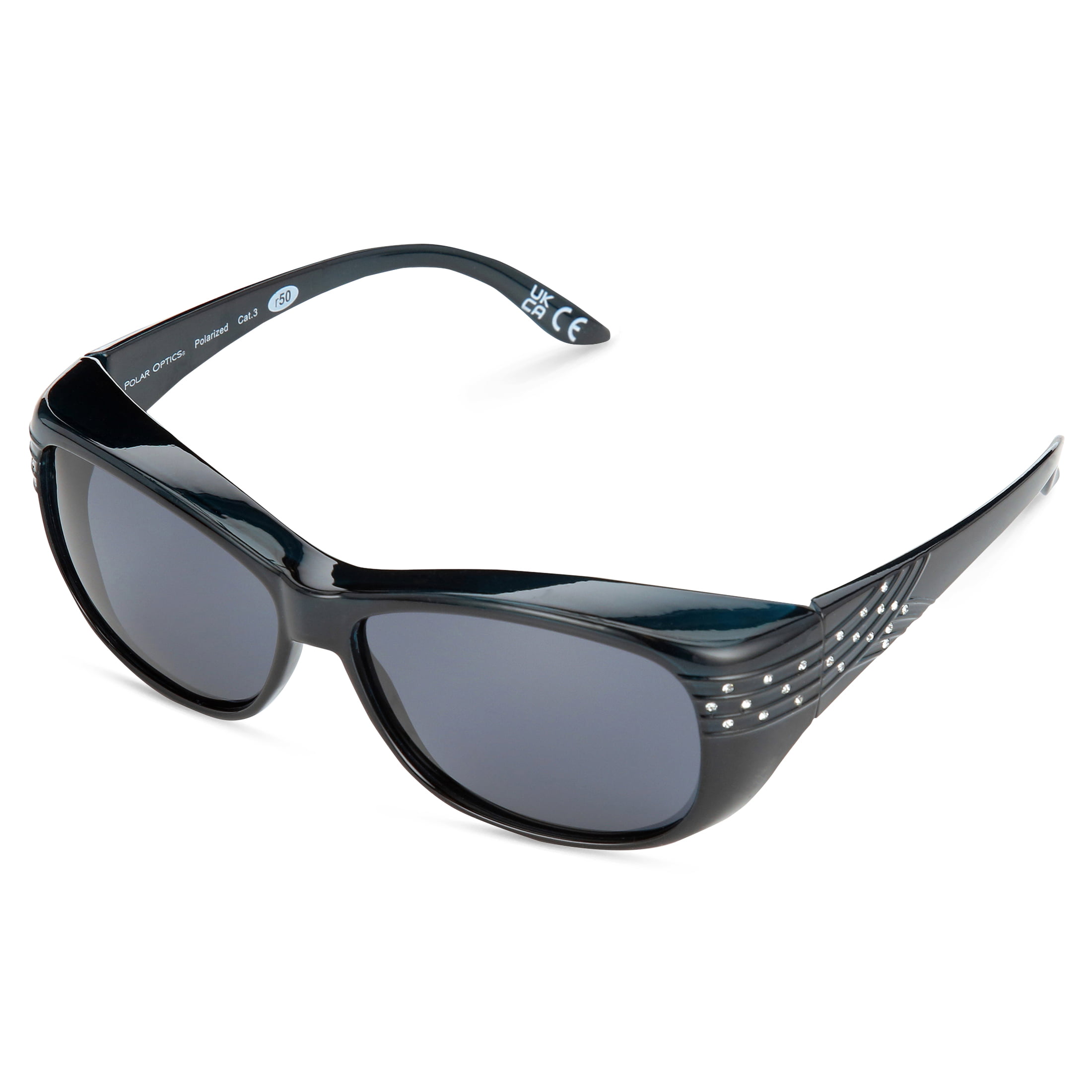 Polar Optics Unisex FO-018 Rectangle Fits Over Sunglasses Teal