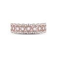 thumbnail image 2 of 10kt Rose Gold Womens Round Diamond Vintage-inspired Band Ring 1/3 Cttw, 2 of 4