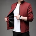 thumbnail image 2 of Men's Business Casual Jacket Spring Jacket Solid Color, 2 of 5