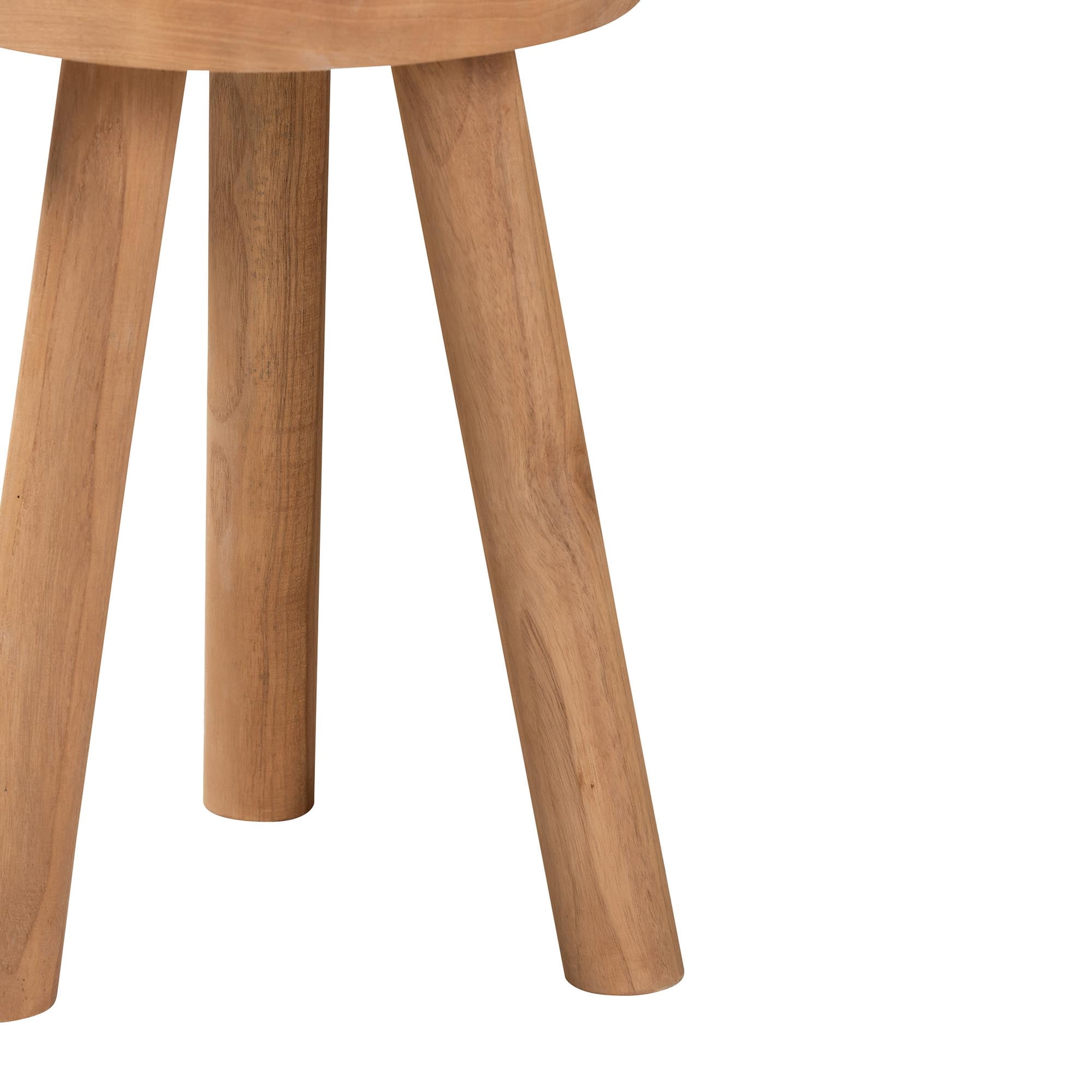 bali & pari Terah Teak Wood Mid-Century Footstool, Natural Brown
