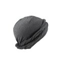 thumbnail image 5 of 1PC Vintage Twist Head Wraps for Men Stretch Modal and Satin Turban Scarf Tie for HairBlack, 5 of 5