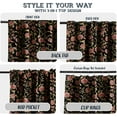 thumbnail image 3 of Vargottam 84 Inch Rod Pocket/Back Tab Cotton Curtains for Windows and Doors- Light Filtering Cotton- Light Filtering Drapes For Doors- Set of 2 Panels, 52"x84"- Botanical Flowers Print (Black), 3 of 8