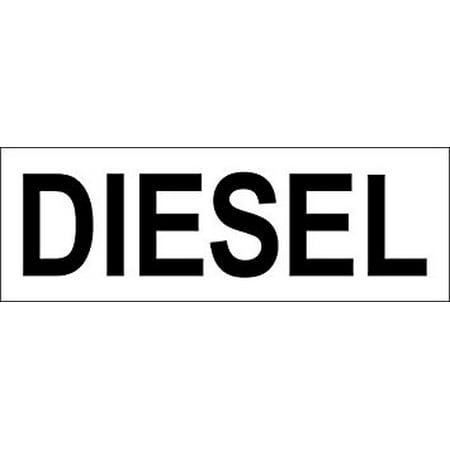 Labels Stickers Decals - White DIESEL Sticker Decal (gas tank storage safety label bio) Size: 2 x 6 inch