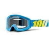 100% Strata Clear Lens Youth MX Goggles Blue