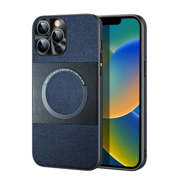Dteck For iPhone 13 Pro Max,Soft Shockproof Magnetic MagSafe Slim Camera Lens Protector Case Cover,Blue