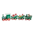 thumbnail image 2 of Wooden Christmas Desk Decor Set with Train Figurines - Holiday Ornament for Home, Office, and Bookshelf, 2 of 7